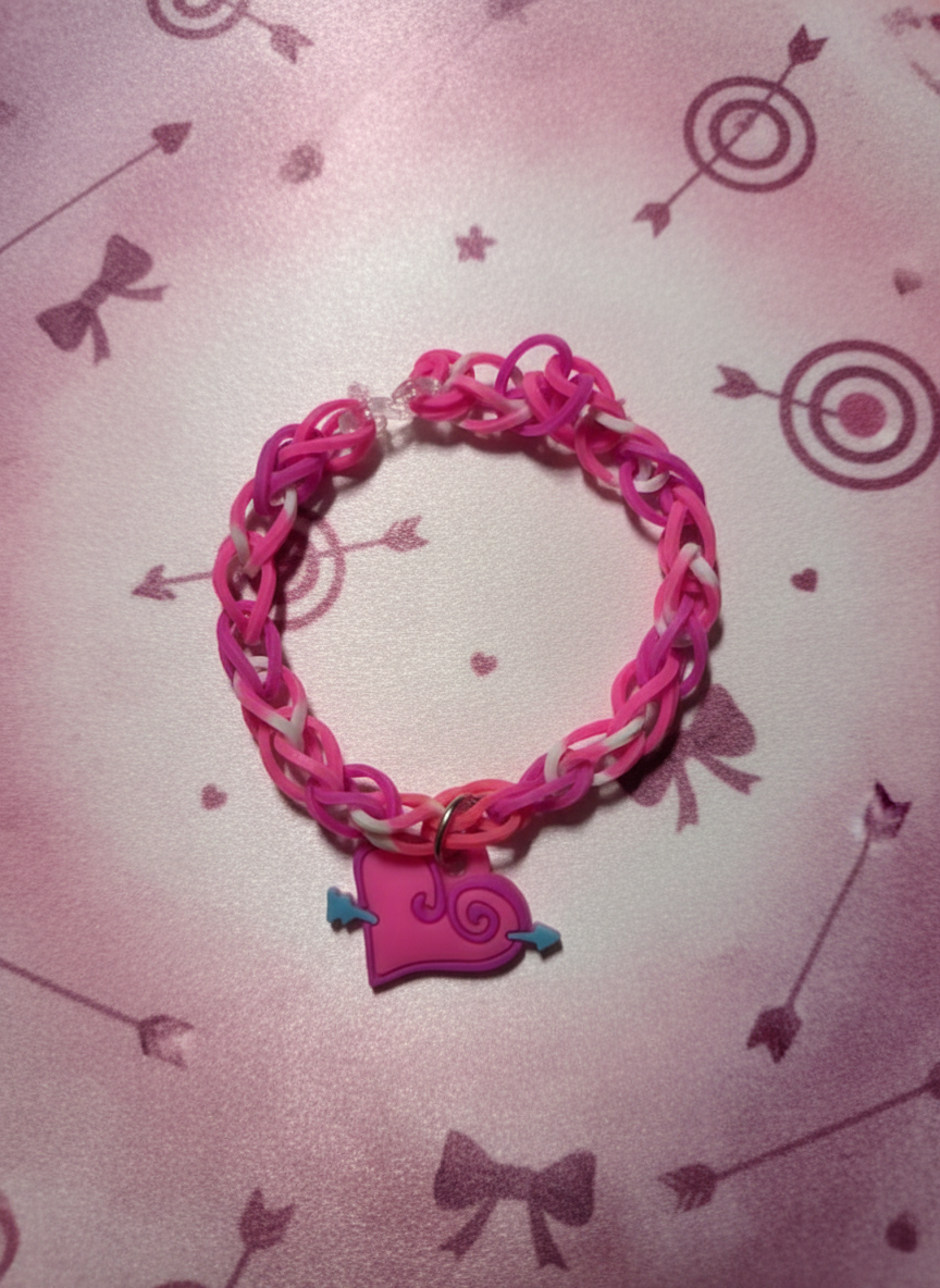 Pink Bow and Arrow Bracelet