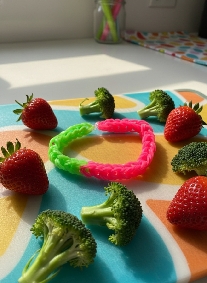 Strawberry Broccoli Bracelet